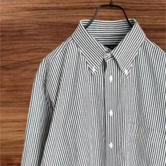 ROCHI✨ボタンダウンシャツ【LL】ストライプ　長袖　形態安定　大きいサイズ