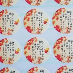 紅葉柄縦書き⭐秋限定メッセージシール♥1シート48枚