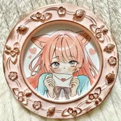 【フレーム付き】 手描きイラスト アナログ 原画 オリジナル 女の子