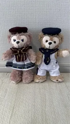 ダッフィー シェリーメイ ぬいぐるみバッジ バッチ セーラー服 マリン ぬいば