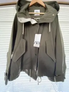 ZARA モッズコート Lサイズ オリーブグリーン ZARA - ZARA 撥水加工モッズコートの通販 by HkJプロフ必読