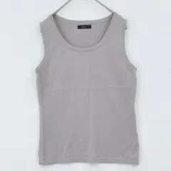 COMME CA ISM コムサイズム グレー ノースリーブニット