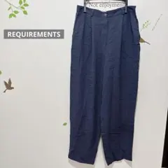 ✨美品✨REQUIREMENTS ネイビー ワイドパンツ　パンツ