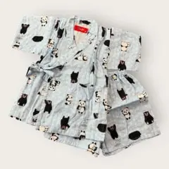 竹とんぼ ガーゼ くまモン 甚平 90cm