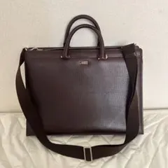 【美品】DAKS ダックス メンズ ビジネスバッグ 茶色ブラウン レザー バックのサムネイル