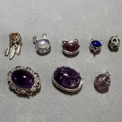 天然石まとめ売り　真鍮パーツセット