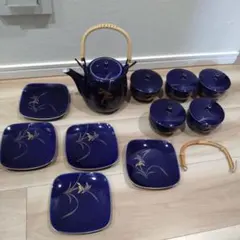 萬古焼 藍窯 急須と湯呑みセット - メルカリ