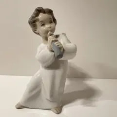 未使用　LLADRO リヤドロ 可愛いフルート 天使 フィギュリン