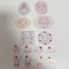 サンリオ　いちごホイップケーキ　ホワイトフリル　シール　ステッカー　セット　②