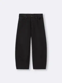 GU ブラック デニムパンツ 30インチ　バレルレッグジーンズのサムネイル