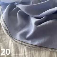 濃い方★幅広いです！★シャンブレーリネン生地麻100% ブルー