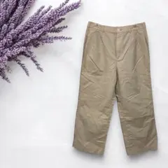 ユニクロ✨️リネン混　タック入りワイドパンツ　ハイウエスト　春夏コーデ