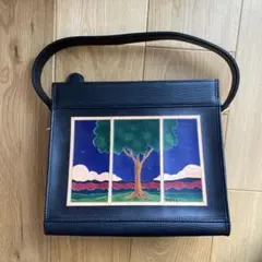 KENZO FUKUI ハンドバッグ 福井謙三 窓 持ち歩く絵画 レザーアート 