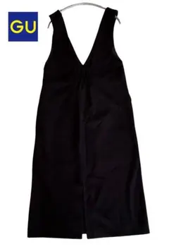 GU ジーユー (S)ブラック ジャンパースカート カジュアル 着回し力