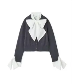 snidel ボウタイドッキングニットプルオーバー