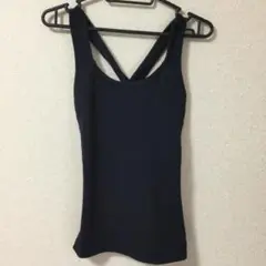 KOS*USA 黒 クロスストラップ タンクトップ　Sサイズ