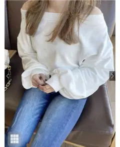 オフショルダースウェットトップス[pm392]