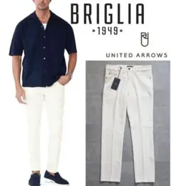 新品【ブリリア1949】RIBOT 別注 干場氏モデル ホワイトデニムパンツ48