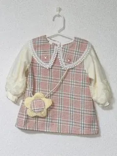 80cm 女の子 ワンピース 入園式 1回着用 フォーマル 春