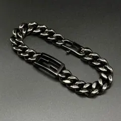 FENDI フェンディ バゲットブレスレット 喜平チェーン S ブラック 美品のサムネイル