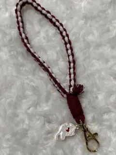 ハンドメイド　マクラメ　ストラップ　キーホルダー