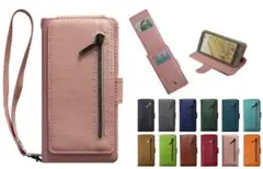 iphone14手帳型スマホケース ピンク PUレザーY11