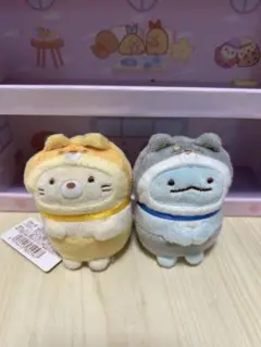 すみっコぐらし　コレクション　てのりぬいぐるみ　ねこ　とかげ　柴犬