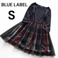 BLUE LABEL クレストブリッジ ドッキングワンピース ギャザー レース