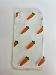 iPhoneX用ケース 人参柄 クリアケースのサムネイル
