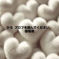 ひろ プロフを読んでください。様専用