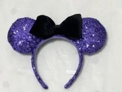 ディズニーハロウィン 2022紫ミニーカチューシャ