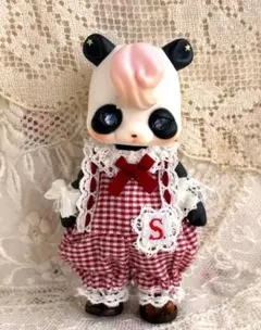 ギンガムロンパース「ワインレッド」cocoriang kumukukuのサムネイル