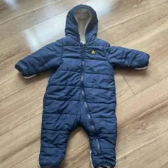ネイビー フード付きロンパースアウター 80cm