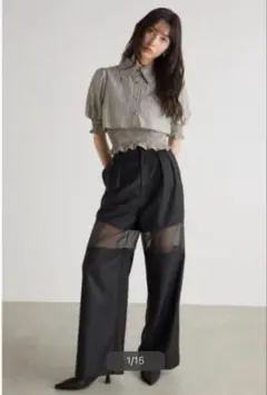 新品タグ付き 完売品 rienda シアーハーフウェイ J/W PT パンツ
