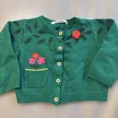 ファミリア　長袖ニットカーディガン　90cm