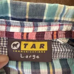 TAR COMMUNICATIONS パッチワークチェック柄 長袖シャツ L