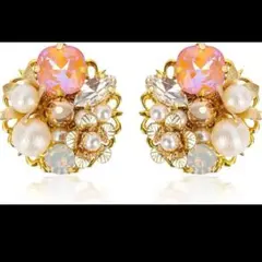 イヤリング レディース  大人 スワロフスキー スタッドピアス 樹脂イヤリング