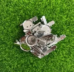 2WAY コサージュピン 台座20mm ブローチピン クリップ付き 15個