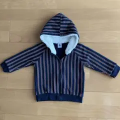 美品　プチバトー　ジャケット　フード付き　2才用　男の子