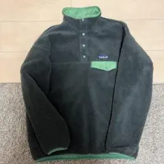 00s patagonia スナップt 緑、茶色 リバーシブル Mサイズ