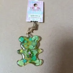新品タグ付き　幸運が訪れるクローバー　クマ型ストラップ くま クローバー