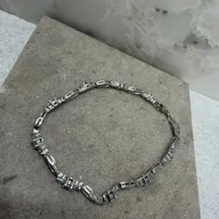 21.410【ブレスレット】シルバー　ストーン　アクセサリー　ヴィンテージ