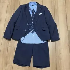 ネイビー フォーマルスーツ 120cm 【5点セット】※おまけ付き