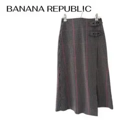 BANANA REPUBLICバナナリパブリック　チェックフレアスカート　ロング