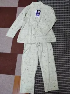 新品　CLOSSHI　眠眠ラボ　快眠パジャマ グリーン系　サイズL　綿100%