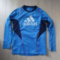 adidas(アディダス) 青 長袖 シャツ ポリエステル100%