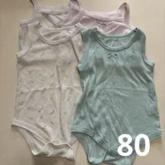 バースデイ　ベビー肌着ボタン付き4点セット メッシュ素材