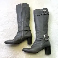 イタリア製✨Chloe クロエ【22.5】サイドジップ/スタッズ✨金具/レザーのサムネイル