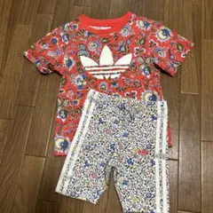 美品　adidas アディダス　Tシャツ　スパッツ　セット　110 花柄　キッズ
