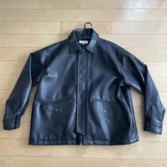 MONO-MART フェイクレザージャケット ブラック M